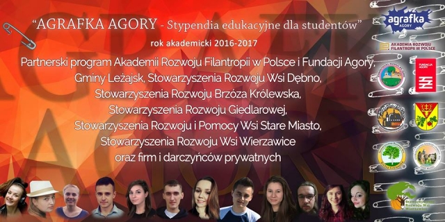Agrafka Agory - stypendia edukacyjne dla studentów 2016